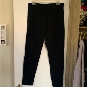 aeropostale black fleece lined leggings size large